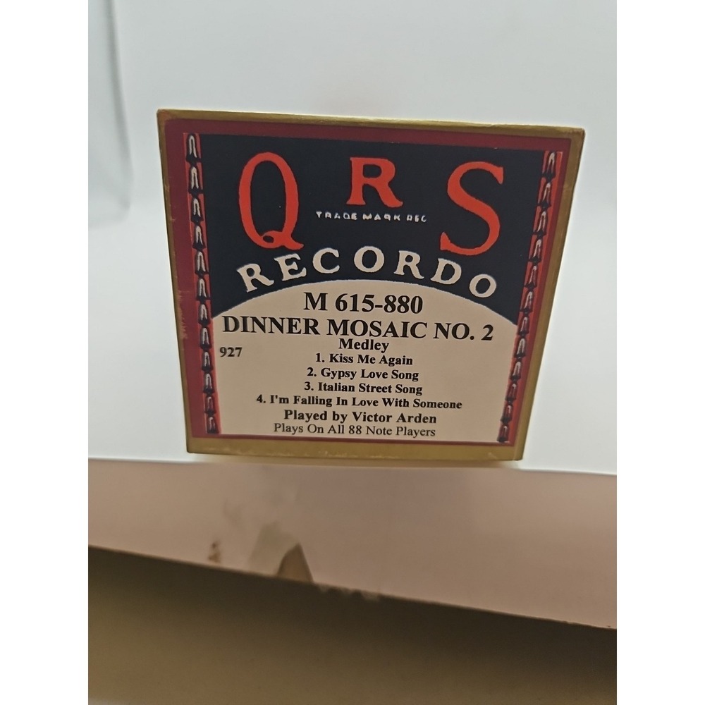 QRS Recordo Player Piano Roll  / DINNER MOSAIC #2 M615-880